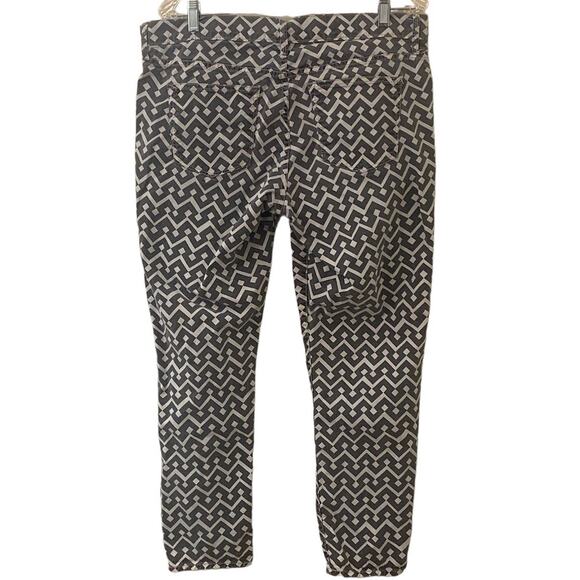 GAP 1969 Legging Jean, Grey and White Geometric Pattern, Size 31, US Size 12 - Picture 2 of 9